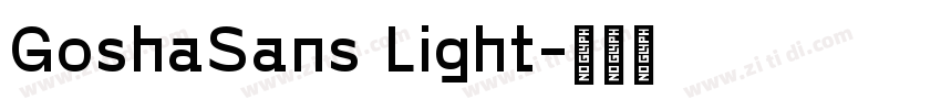 GoshaSans Light字体转换